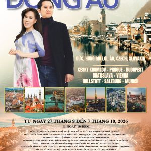 Tour Đông Âu - Tháng 9 năm 2026